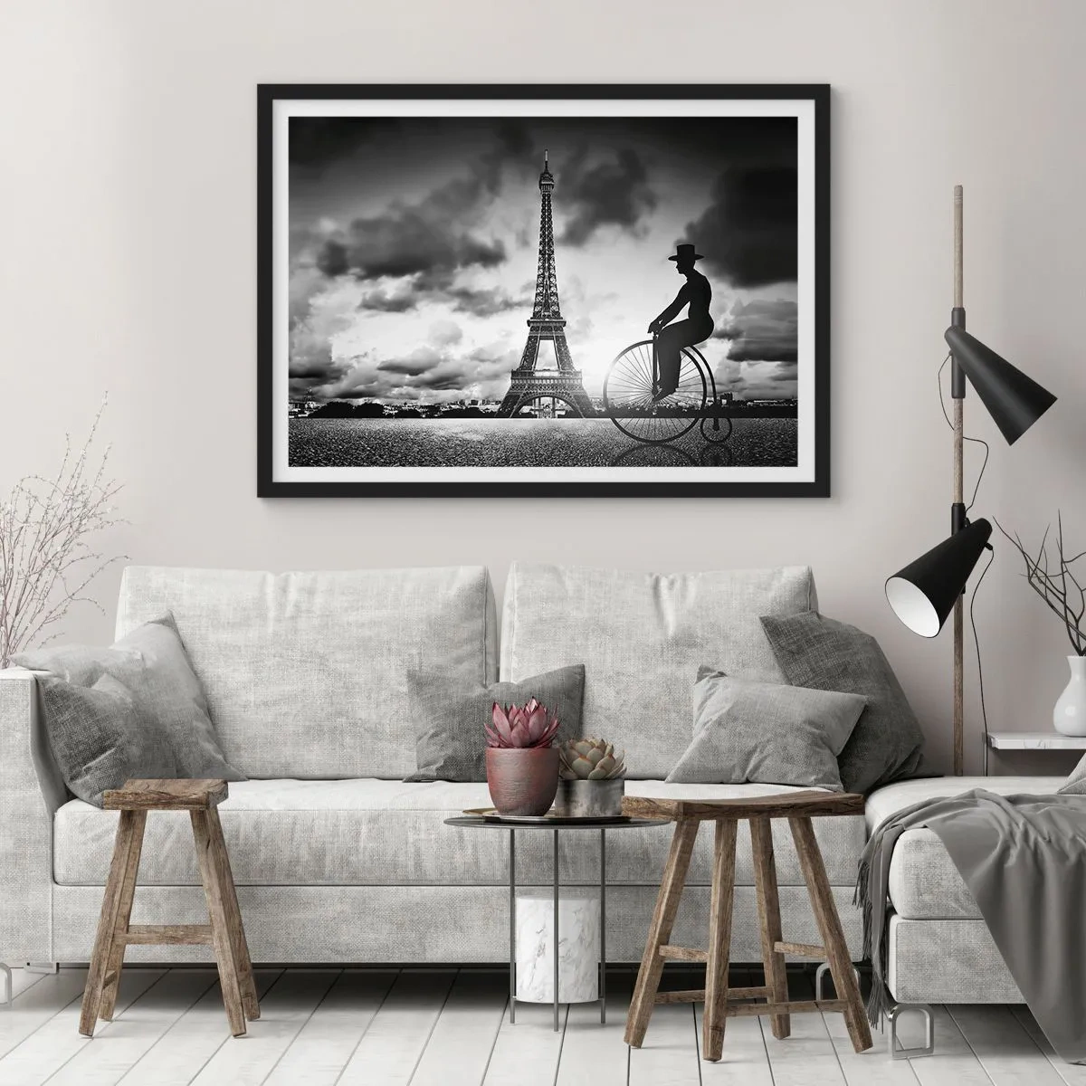 Affiche dans un cadre noir - Poster - Nostalgie de la Belle Epoque - 91x61 cm