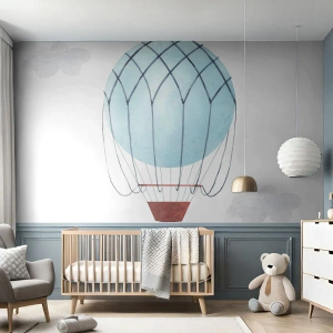 Papier Peint Photo Standard Eco - Entièrement dans les nuages - Enfants, Ballon, Minimalisme - 350x256 cm