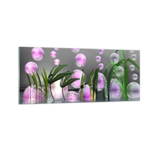 Impression sur verre - Image sur verre - Une composition réfléchissante de légèreté et de vie - 100x40 cm