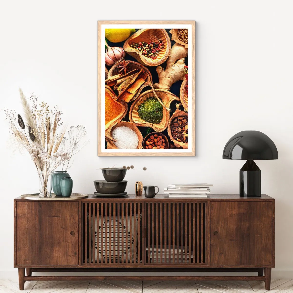 Affiche dans un chêne clair - Poster - Prends ce que tu veux - 61x91 cm