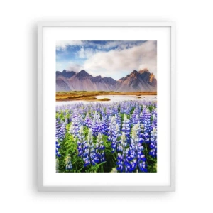 Affiche dans un cadre blanc - Poster - La force et l'austérité côtoient la douceur - 40x50 cm