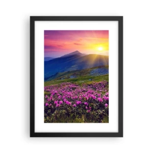 Affiche dans un cadre noir - Poster - … Et autour, ça sent le pin des montagnes et l'odeur de la prairie - 30x40 cm