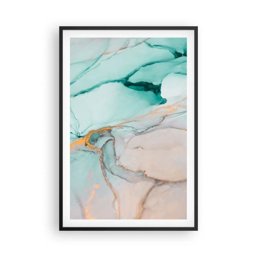 Affiche dans un cadre noir - Poster - Danse des formes et des couleurs - 61x91 cm