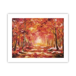 Affiche - Poster - Forêt de cuivre - 50x40 cm