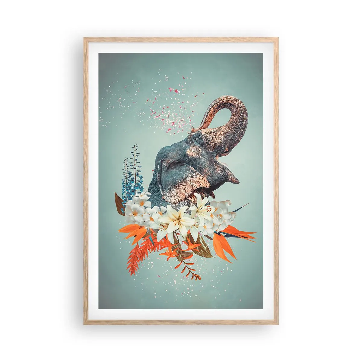 Affiche dans un chêne clair - Poster - Un rugissement de joie - 61x91 cm