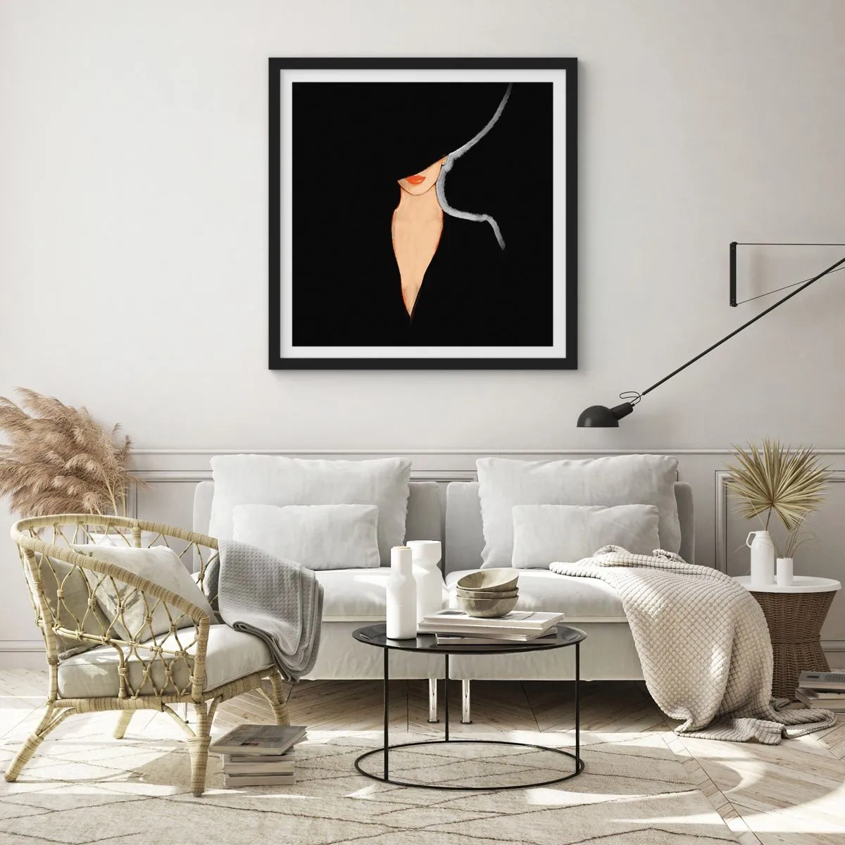 Affiche dans un cadre noir - Poster - Élégance et style - 30x30 cm