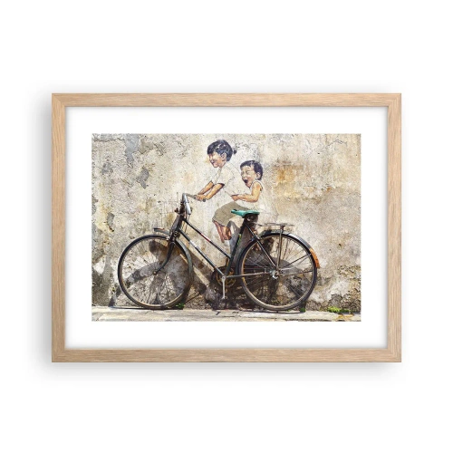 Affiche dans un chêne clair - Poster - Vrai ou faux? - 40x30 cm