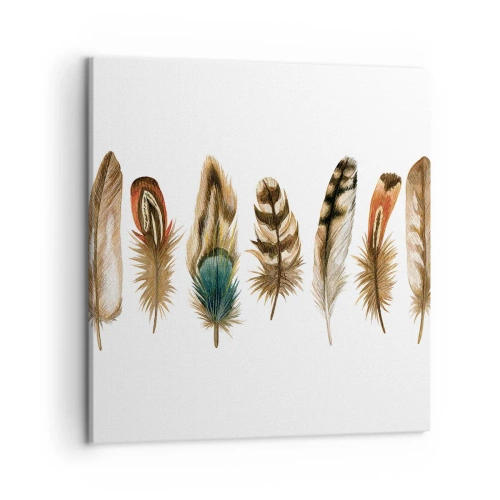Impression sur toile - Image sur toile - Variation à plumes - 50x50 cm