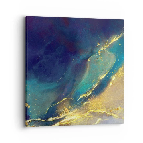 Impression sur toile - Image sur toile - Coulée d'or - 40x40 cm