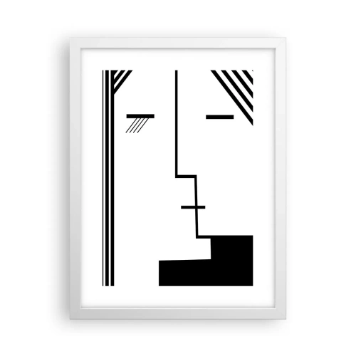 Affiche dans un cadre blanc - Poster - Juste un baiser - 30x40 cm