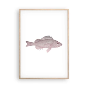 Affiche dans un chêne clair - Poster - Poisson aux grands yeux - 70x100 cm