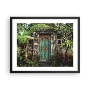 Affiche dans un cadre noir - Poster - Porte vers un monde exotique - 50x40 cm