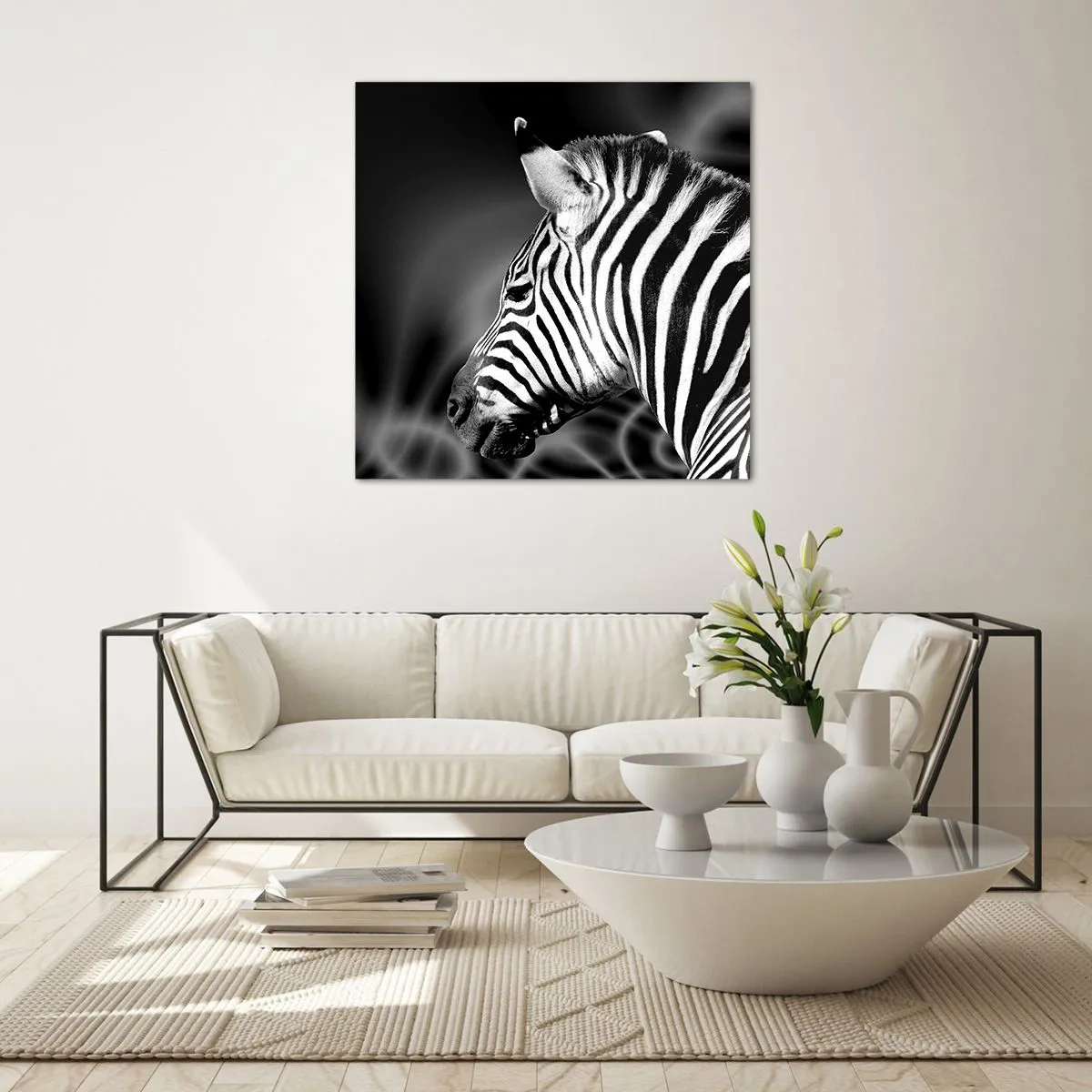 Impression sur verre - Image sur verre - Blanc c'est blanc et noir c'est noir - 30x30 cm