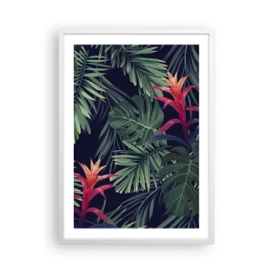 Affiche dans un cadre blanc - Poster - immergé dans la nature - 50x70 cm