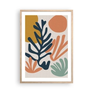 Affiche dans un chêne clair - Poster - Mers de corail - 50x70 cm