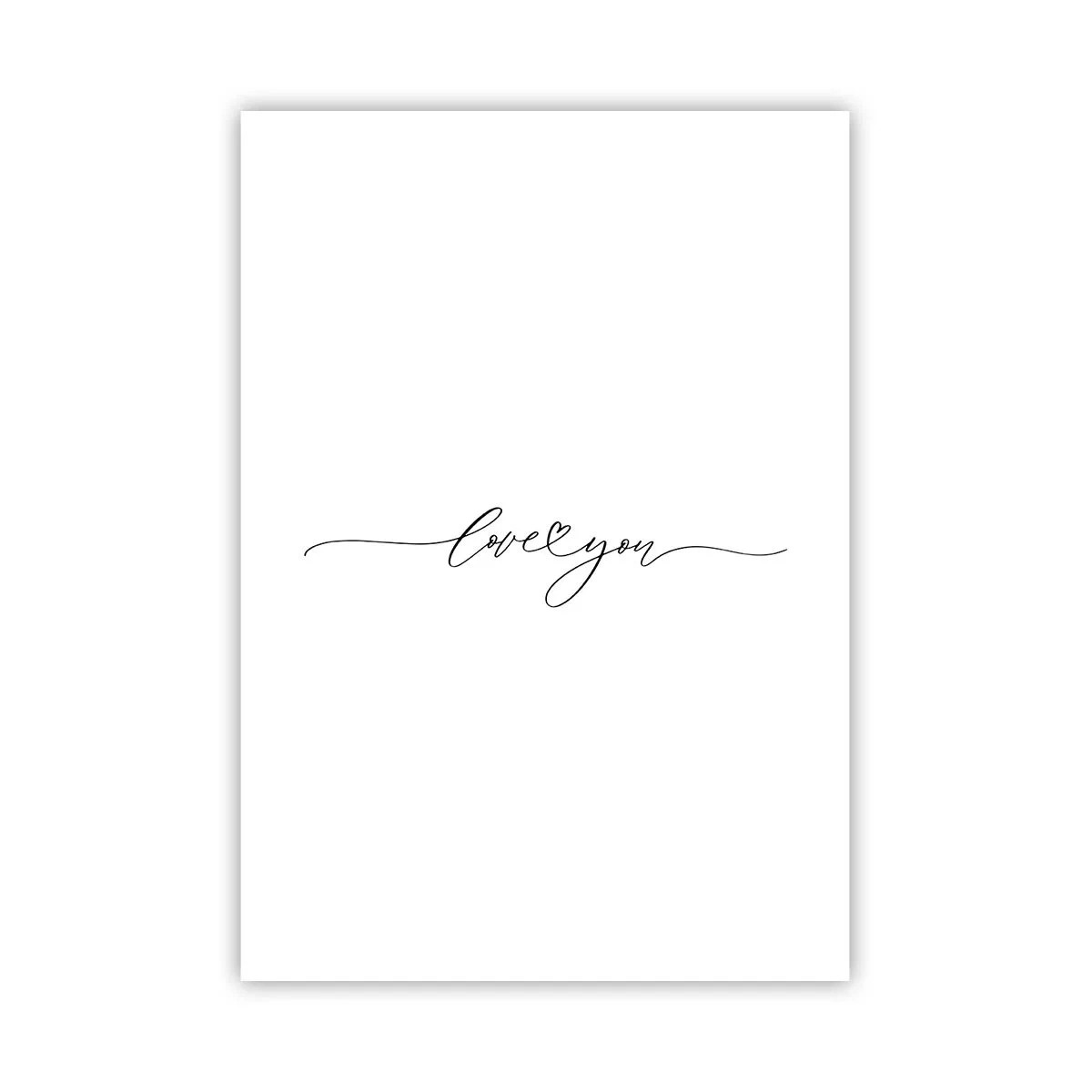 Affiche - Poster - Noir sur blanc - 70x100 cm