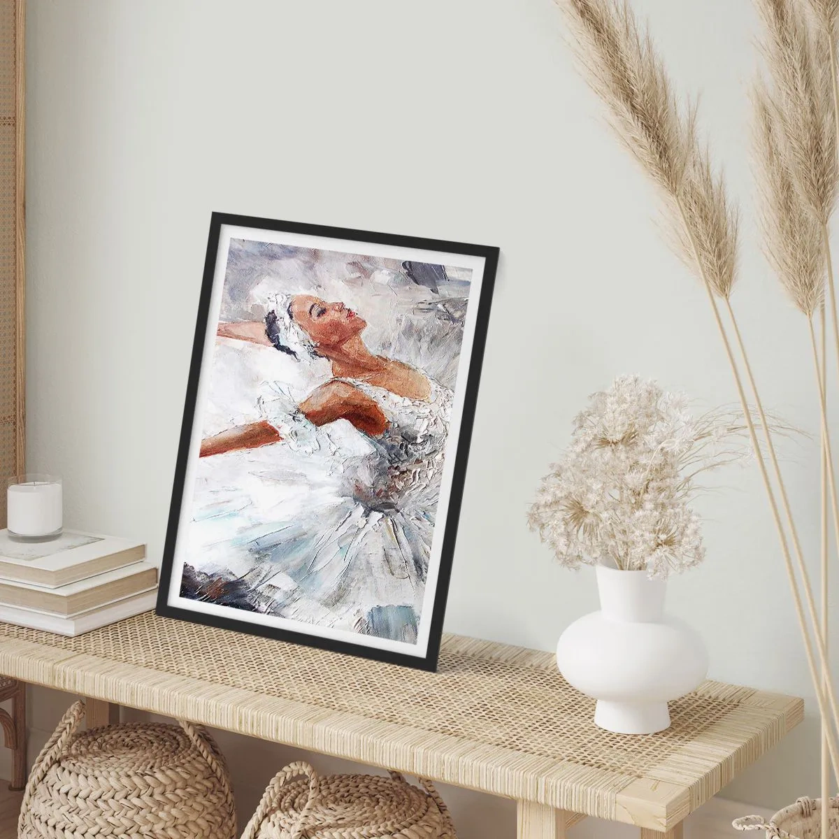 Affiche dans un cadre noir - Poster - Délicat et léger comme du tulle - 61x91 cm