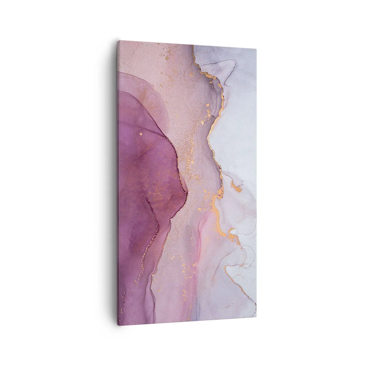 Impression sur toile - Image sur toile - Vagues lilas et violettes - 55x100 cm