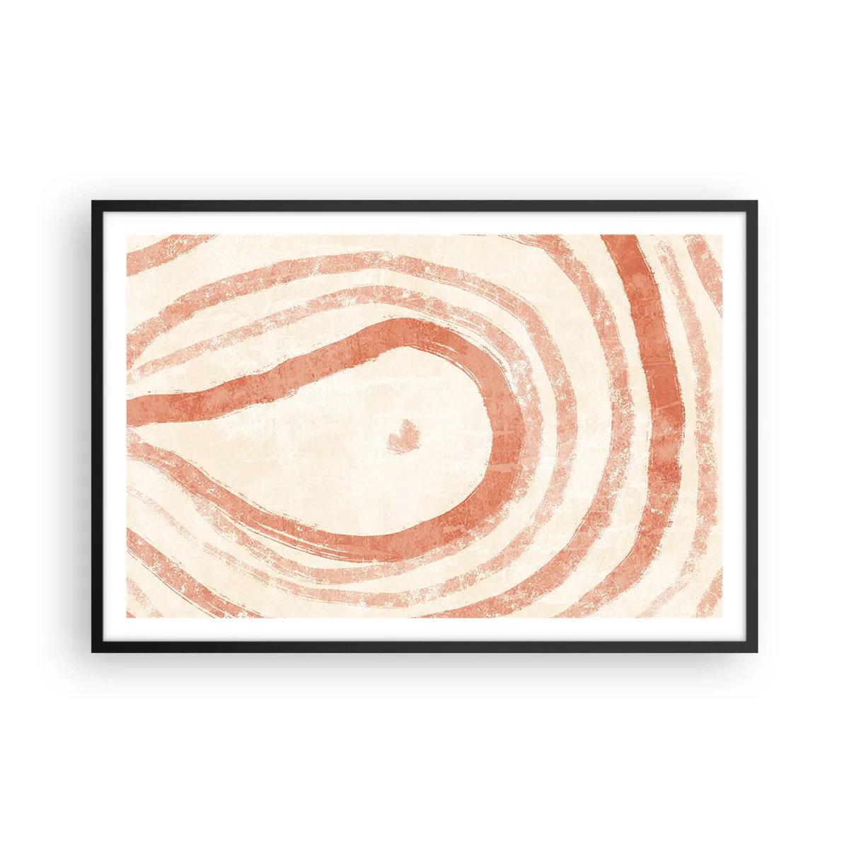 Affiche dans un cadre noir - Poster - Cercles de corail – composition - 91x61 cm