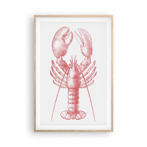 Affiche dans un chêne clair - Poster - Un homard digne d'Homère - 61x91 cm
