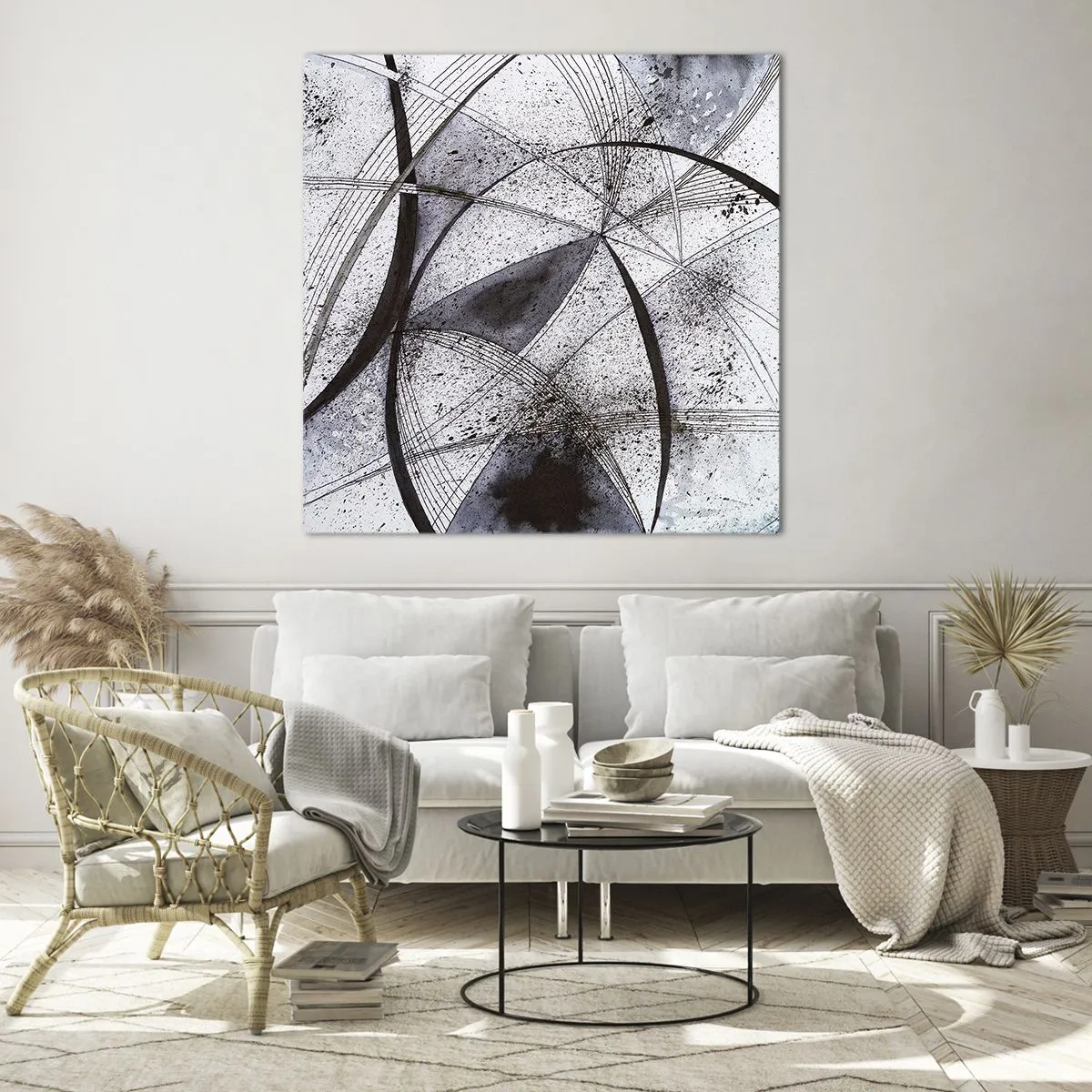 Impression sur verre - Image sur verre - Fantaisie futuriste - 40x40 cm