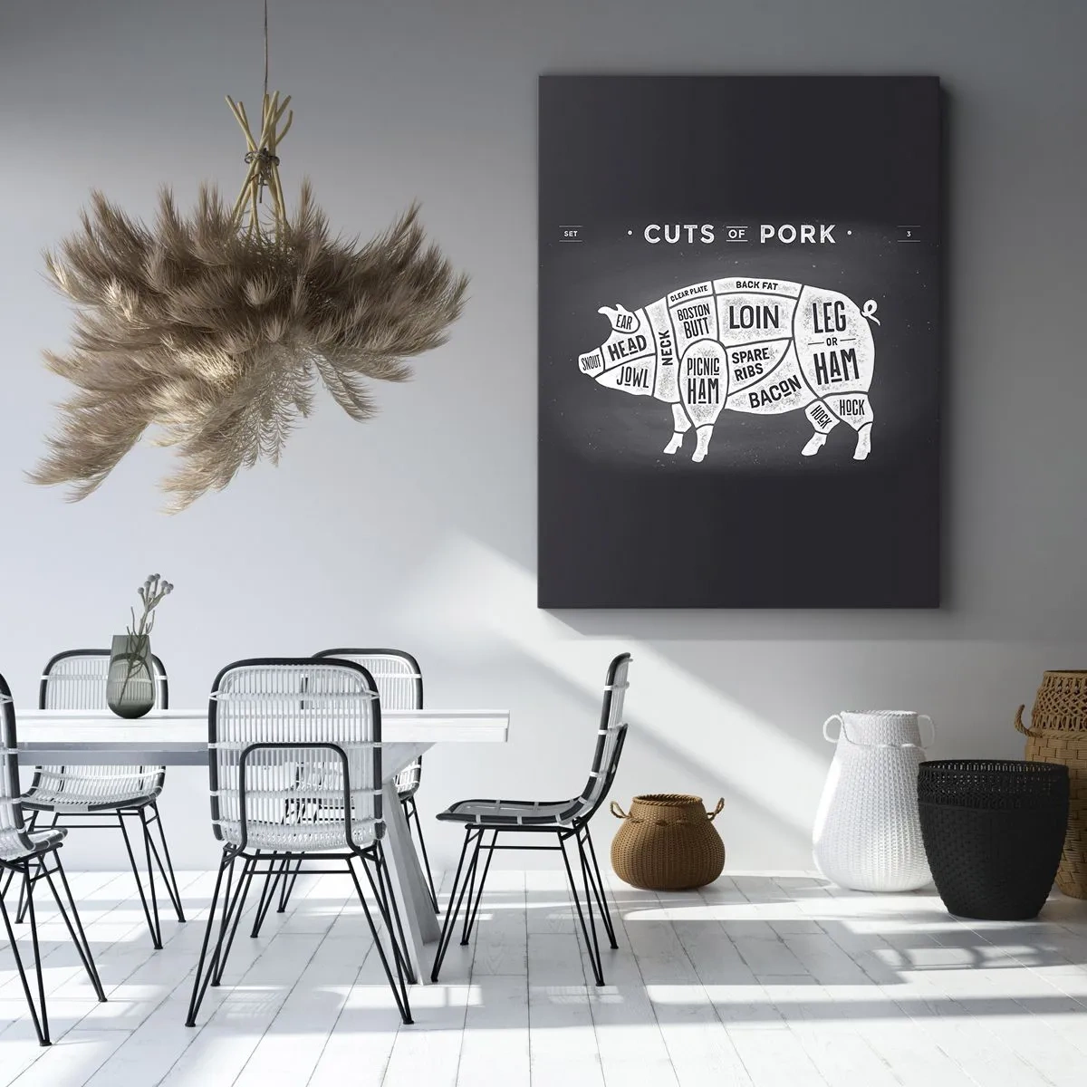 Impression sur toile - Image sur toile - L'art de la découpe - 45x80 cm