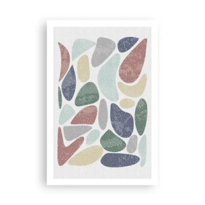 Affiche - Poster - Une mosaïque de couleurs poudrées - 61x91 cm