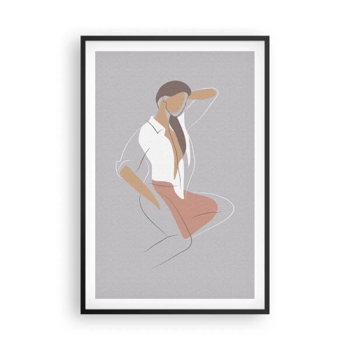 Affiche dans un cadre noir - Poster - Contour gracieux - 61x91 cm