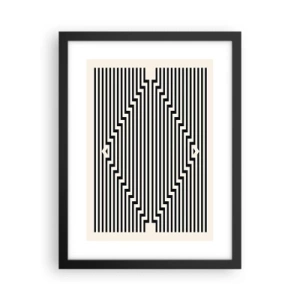 Affiche dans un cadre noir - Poster - Illusion géométrique - 30x40 cm