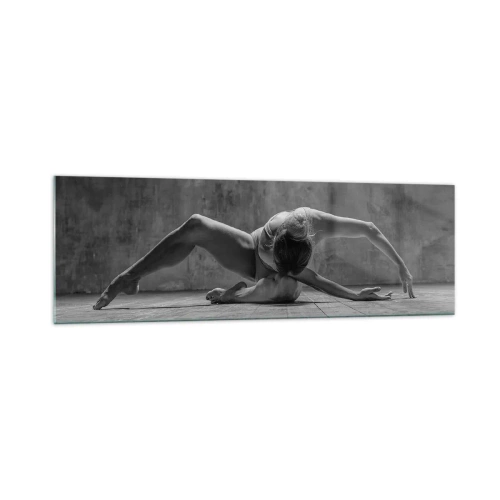 Impression sur verre - Image sur verre - Une danseuse dans une pose artistique - 160x50cm - Symétrie trouvée - Décoration murale moderne pour le salon et la chambre ARTTOR