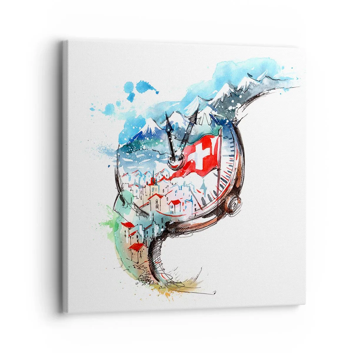 Impression sur toile - Image sur toile - L'esprit de la Suisse - 30x30 cm