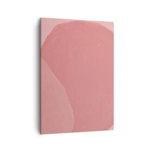 Impression sur toile - Image sur toile - Abstraction délicate dans des tons de rose, formes organiques et minimalisme - 50x70cm - Composition organique en rose - Décoration murale moderne pour le salon et la chambre ARTTOR