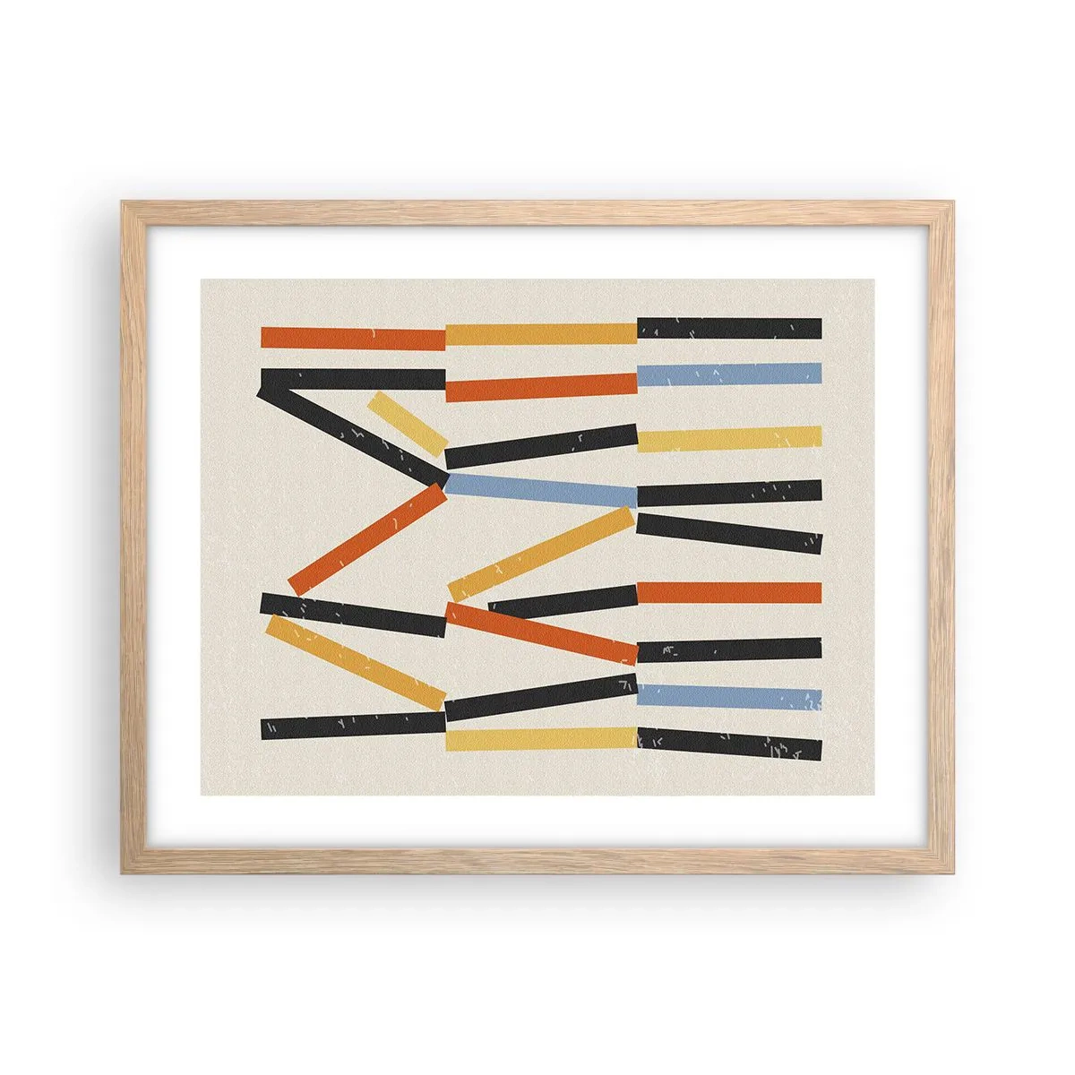 Affiche dans un chêne clair - Poster - Composition de niveaux - 50x40 cm