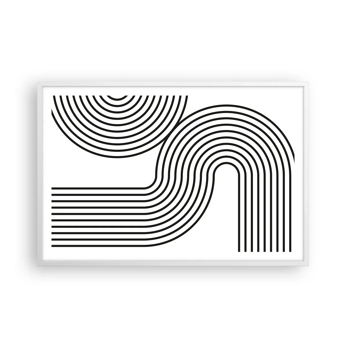 Affiche dans un cadre blanc - Poster - En plein virage - 91x61 cm