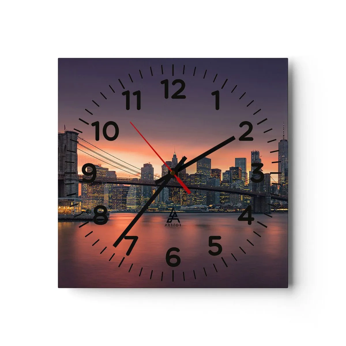 Horloge murale - Pendule murale - Immergé dans le silence lilas - 40x40 cm