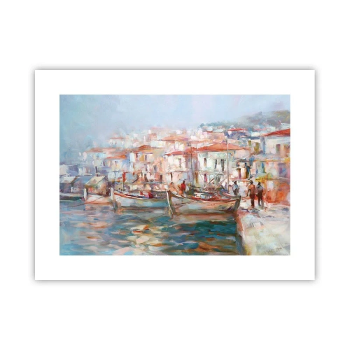 Affiche - Poster - Vacances pastelles - 40x30 cm