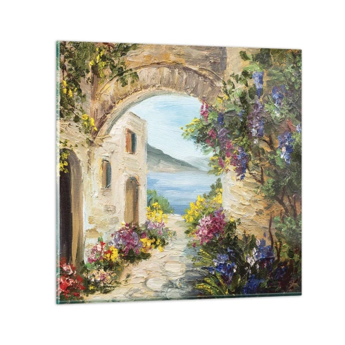 Impression sur verre - Image sur verre - Le charme d'une province côtière - 50x50 cm