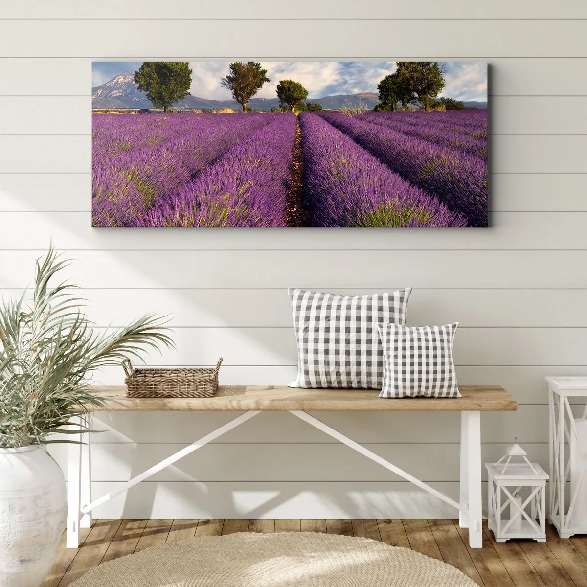 Impression sur toile - Image sur toile - Champs de lavande - 100x40 cm