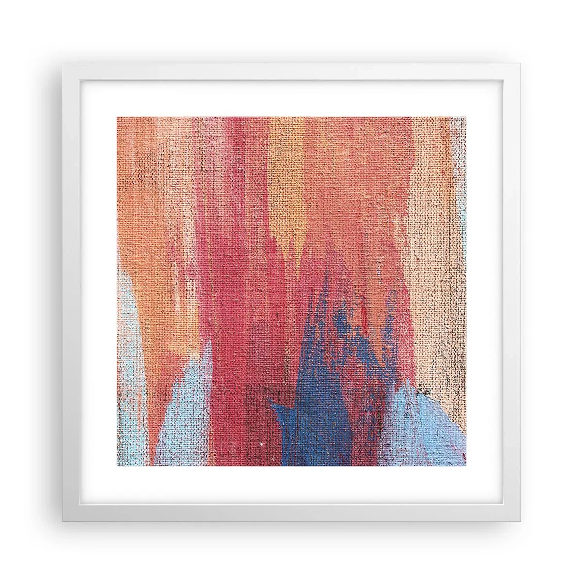 Affiche dans un cadre blanc - Poster - Ecoulement de l'arc-en ciel - 40x40 cm