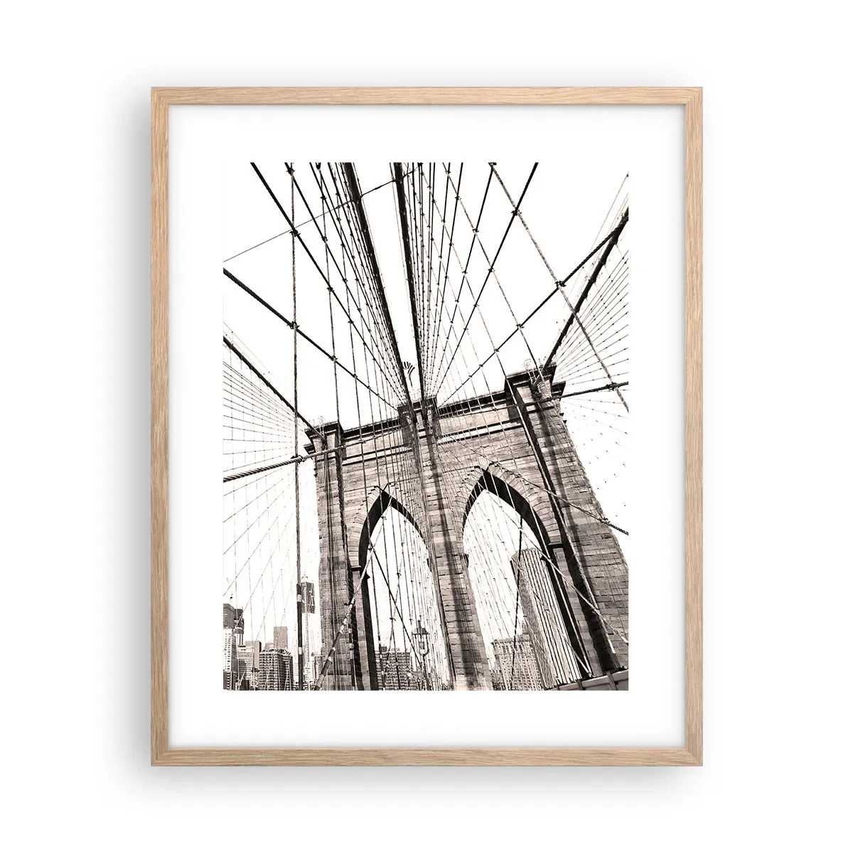 Affiche dans un chêne clair - Poster - Cathédrale New Yorkaise - 40x50 cm