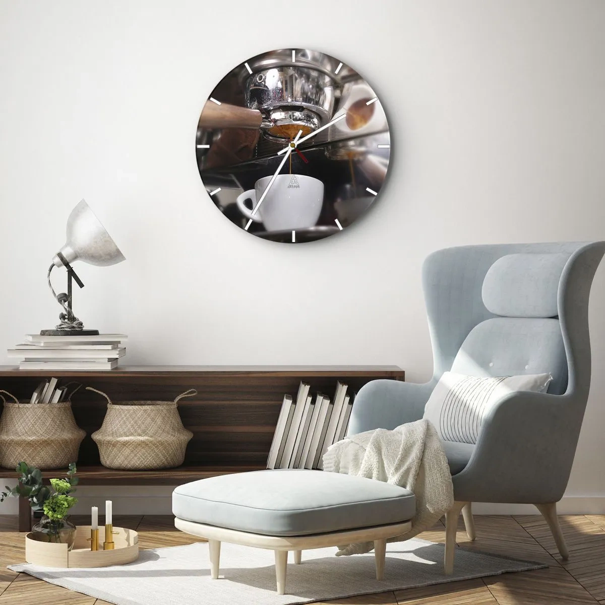 Horloge murale - Pendule murale - Bon moment de la journée - 40x40 cm
