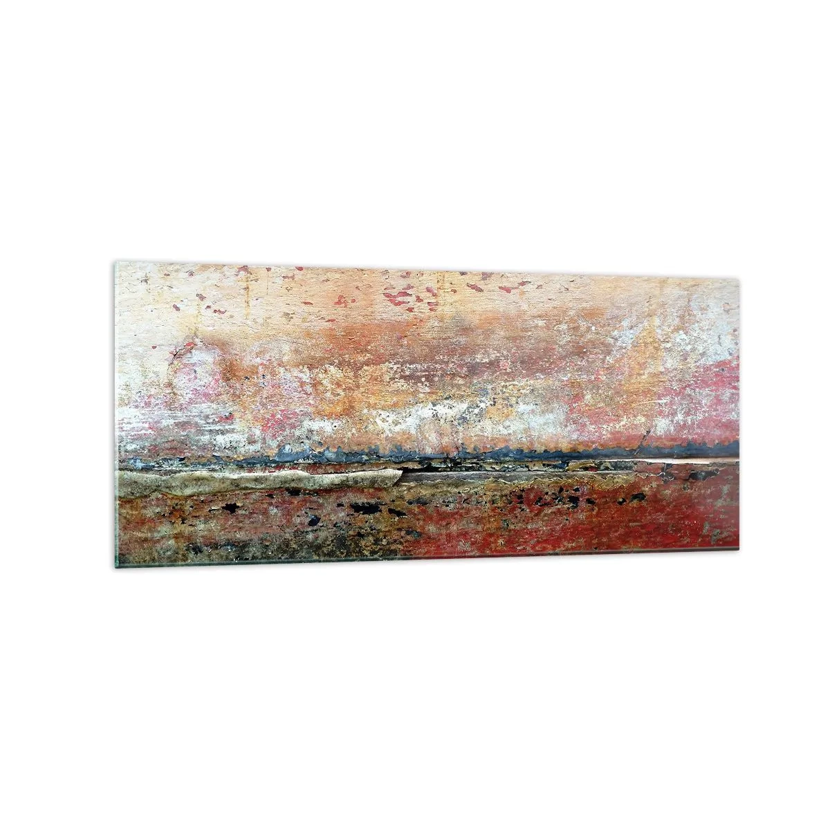 Impression sur verre - Image sur verre - Une composition abstraite inspirée de la mer et de la nature. - 120x50cm - C'est peut-être la mer - Décoration murale moderne pour le salon et la chambre ARTTOR