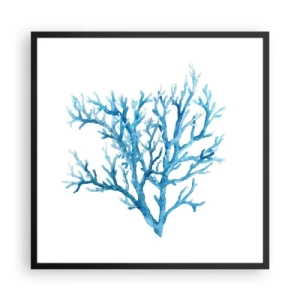 Affiche dans un cadre noir - Poster - Filigrane nautique - 60x60 cm