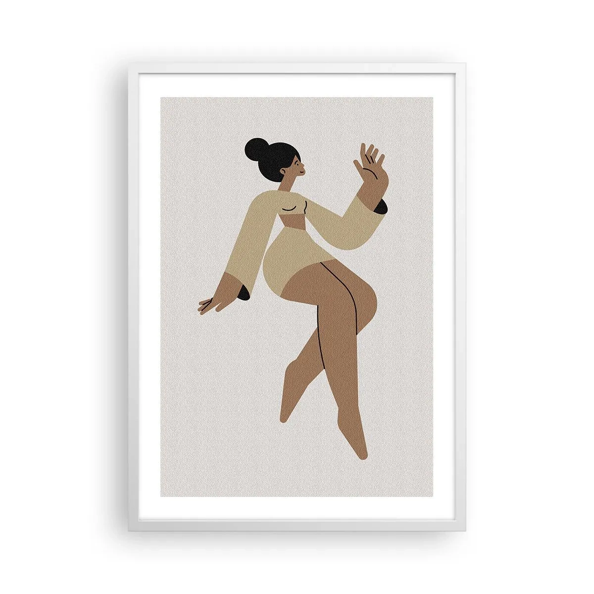 Affiche dans un cadre blanc - Poster - Une forme gracieuse - 50x70 cm