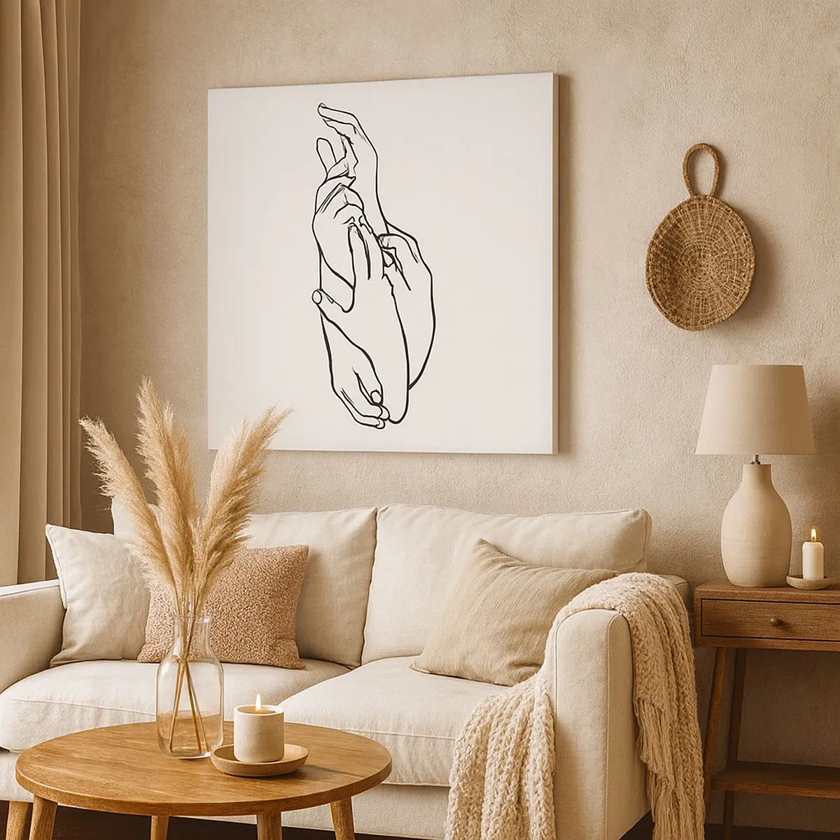 Impression sur toile - Image sur toile - Bon contact - 30x30 cm