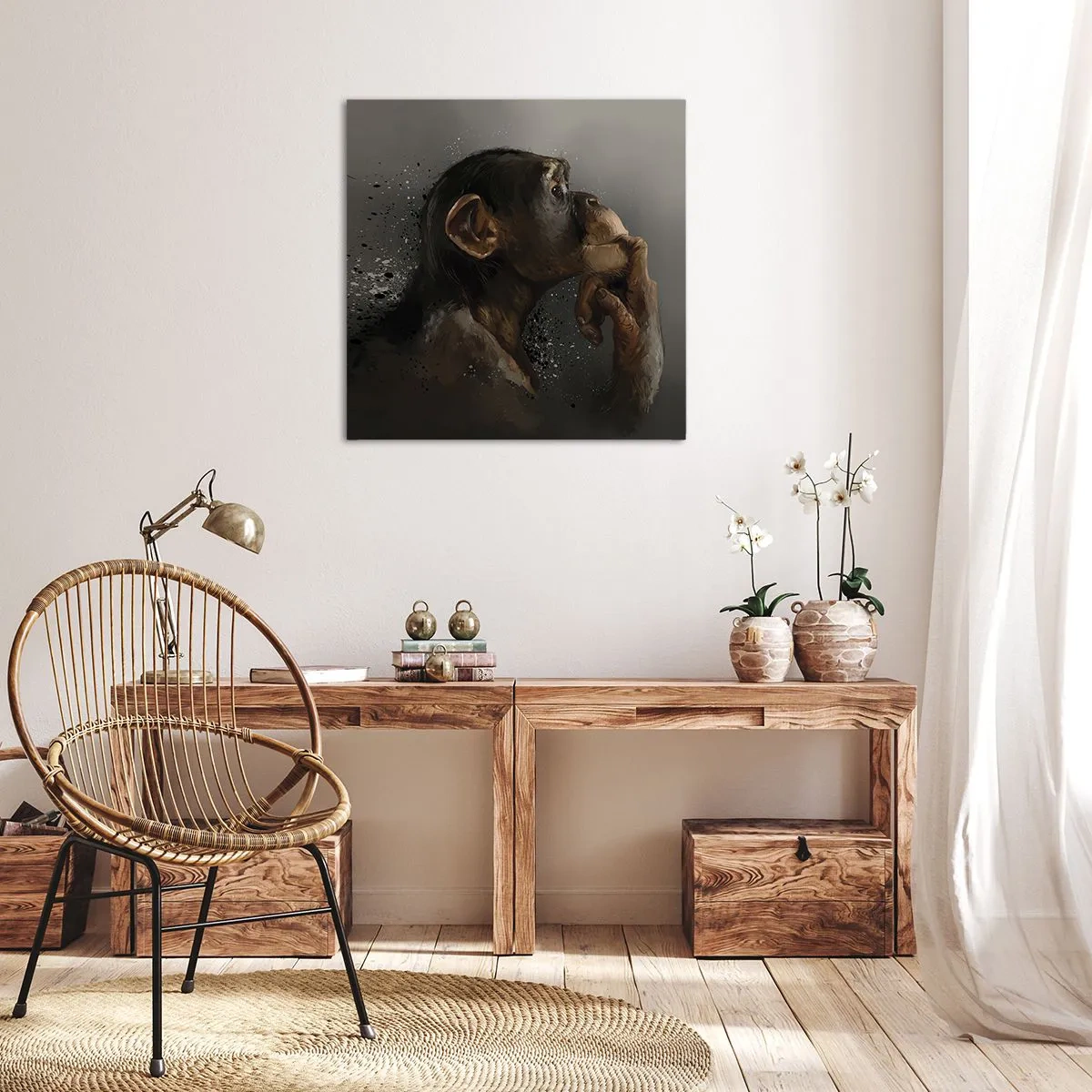 Impression sur toile - Image sur toile - Certainement un penseur - 30x30 cm