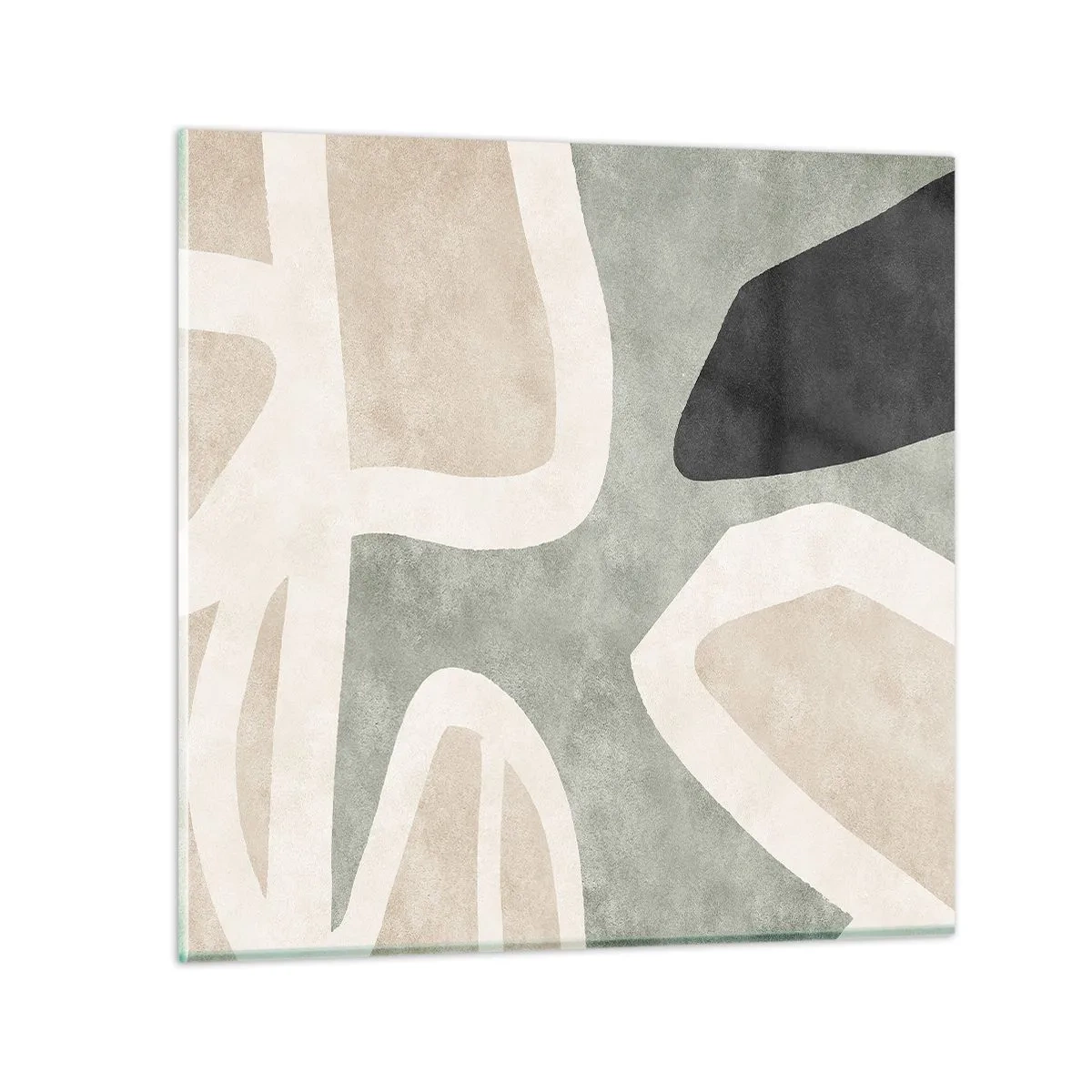 Impression sur verre - Image sur verre - Composition pour motif noir - 40x40 cm