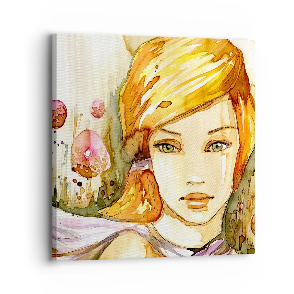 Impression sur toile - Image sur toile - Un regard émeraude qui calme la colère - 30x30 cm