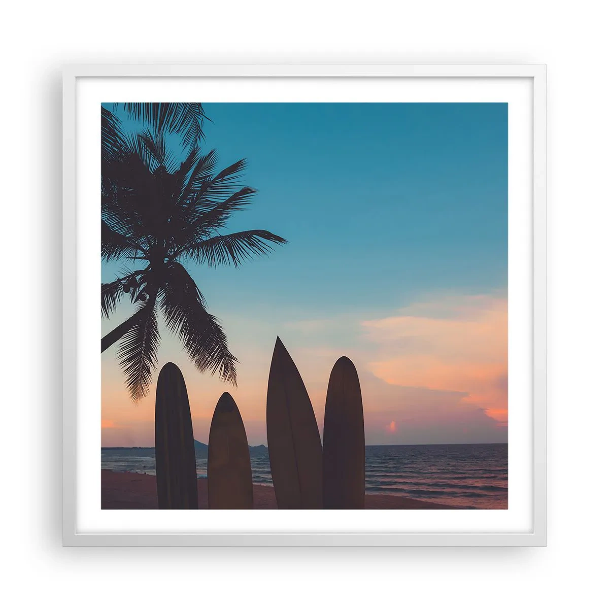 Affiche dans un cadre blanc - Poster - Demain sera amusant aussi - 60x60 cm