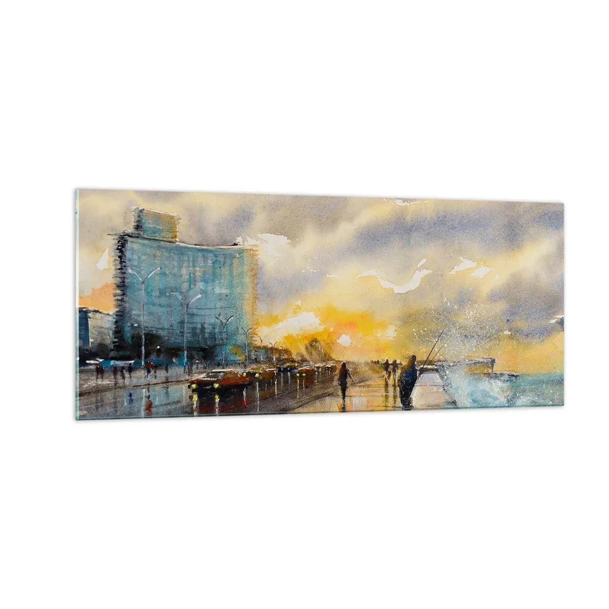 Impression sur verre - Image sur verre - La vie sur le rivage - 100x40 cm